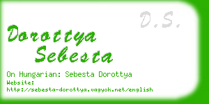 dorottya sebesta business card